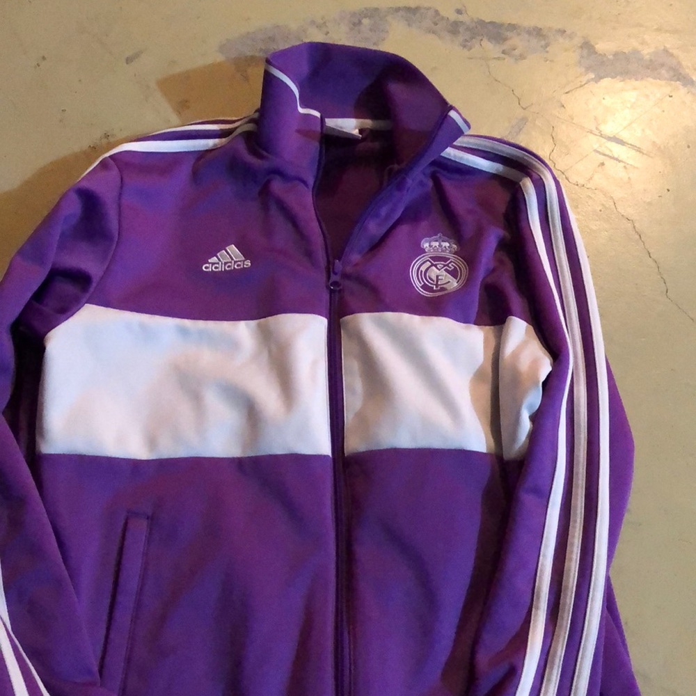 Real Madrid purple jacket adidas